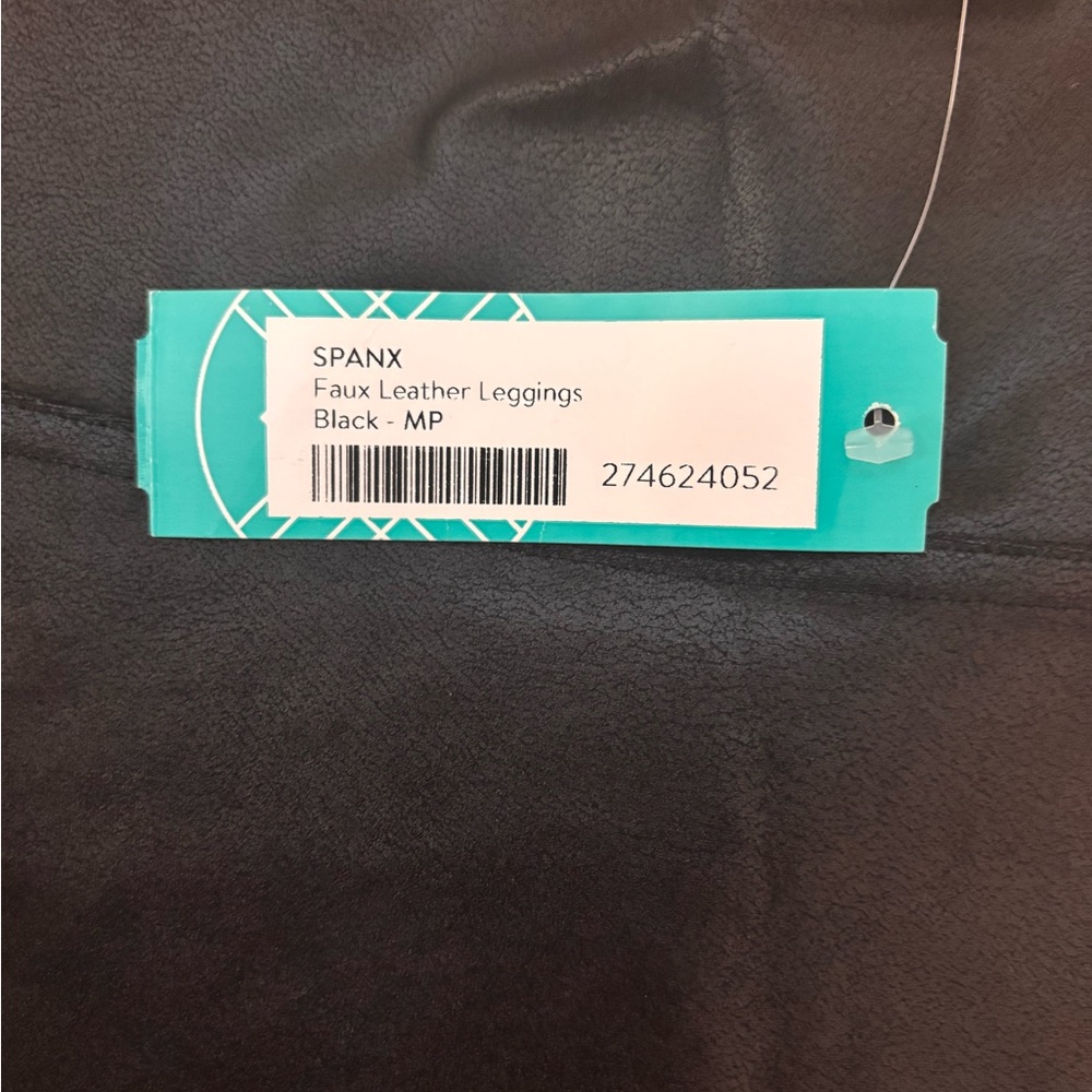 SPANX Faux Leather Black Leggings M NWT - Picture 6 of 7